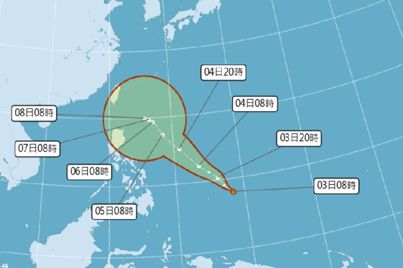 銀杏颱風一旦生成且登陸台灣將成為57年來首個11月登陸台灣的颱風。（圖 / 中央氣象署）