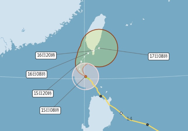 天兔變弱為輕颱！估深夜觸陸一旦台北停班停課世界12強棒球賽將停賽