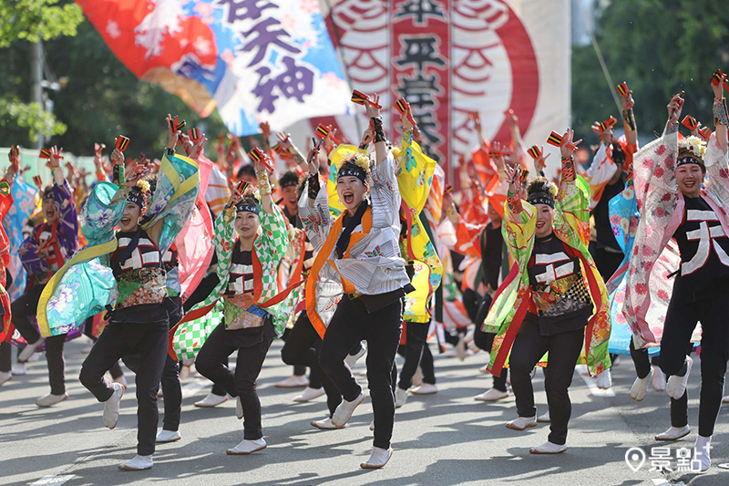 日本平岸天神索蘭祭舞。