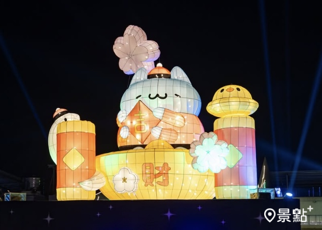 副燈貓貓蟲咖波造型。(圖 / 南投燈會,以下同)