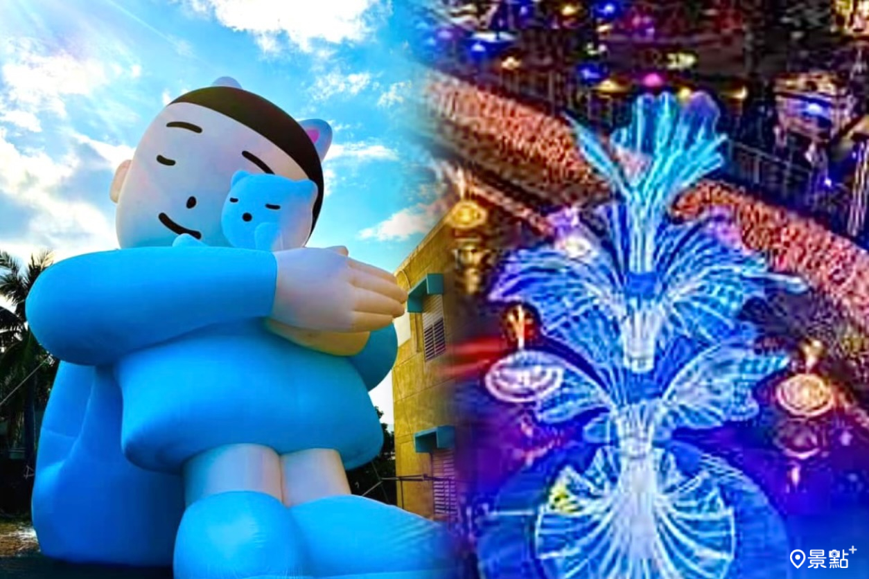 屏東走春落山風燈節5天百萬人造訪！巨大女孩與貓精彩水舞秀熱鬧燈節打卡美拍應景必玩