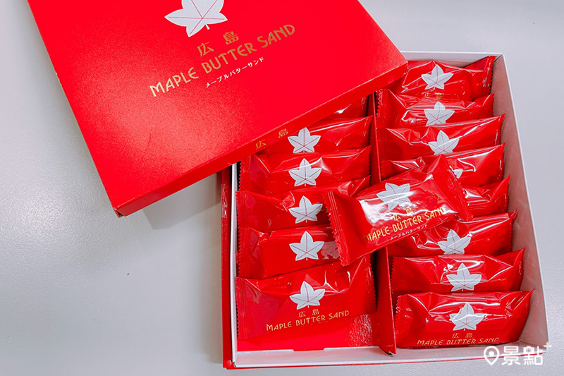 廣島人氣甜點品牌「楓乃樹」的楓糖奶油夾心餅。