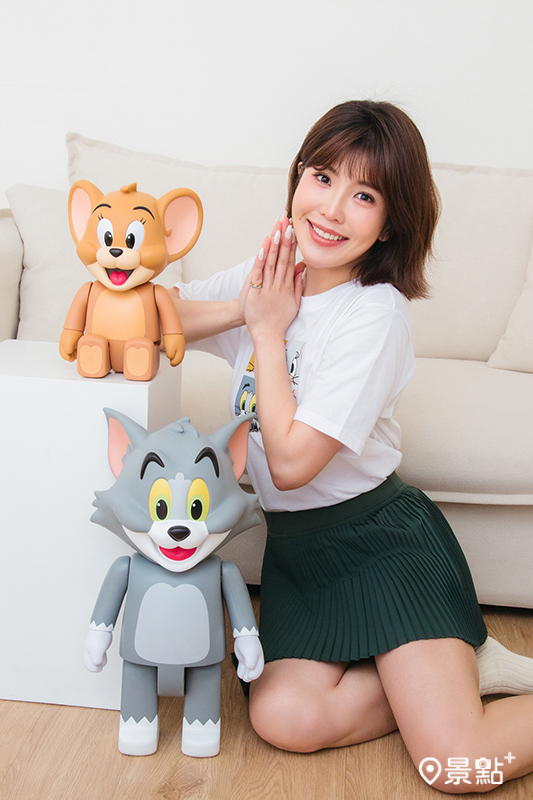 湯姆貓50cm大存錢筒與傑利鼠30cm大存錢筒。