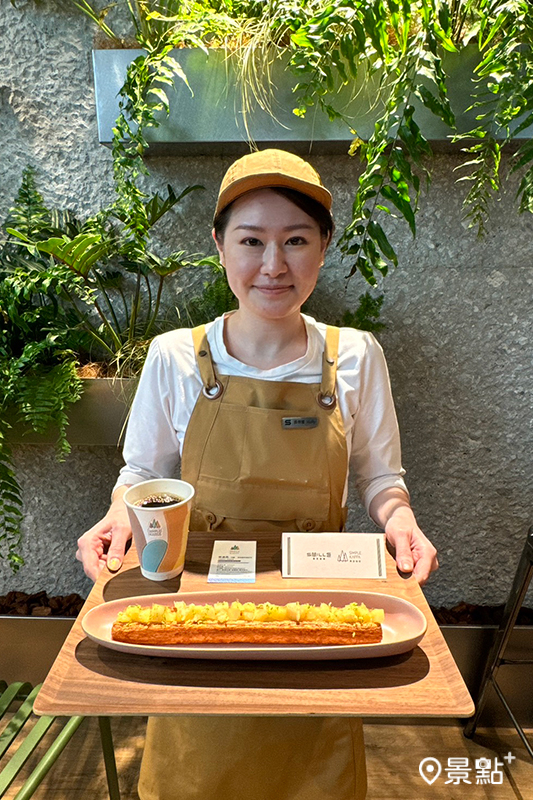 在微笑蜜樂南港展覽館門市可以體驗到蜜樂酥搭配興波咖啡的絕佳美味組合。