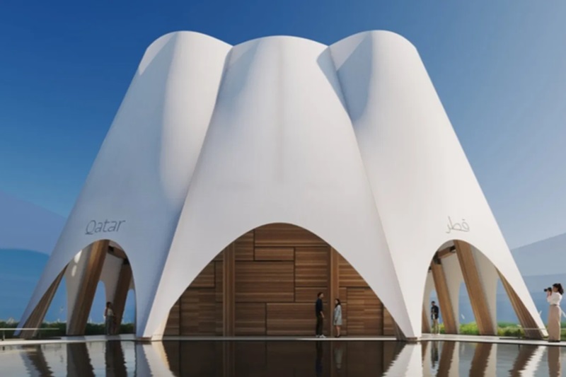 隈研吾所設計的卡達館。