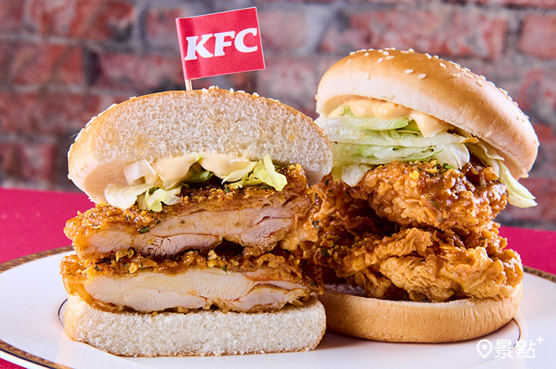 雙層青花椒咔啦雞腿堡。