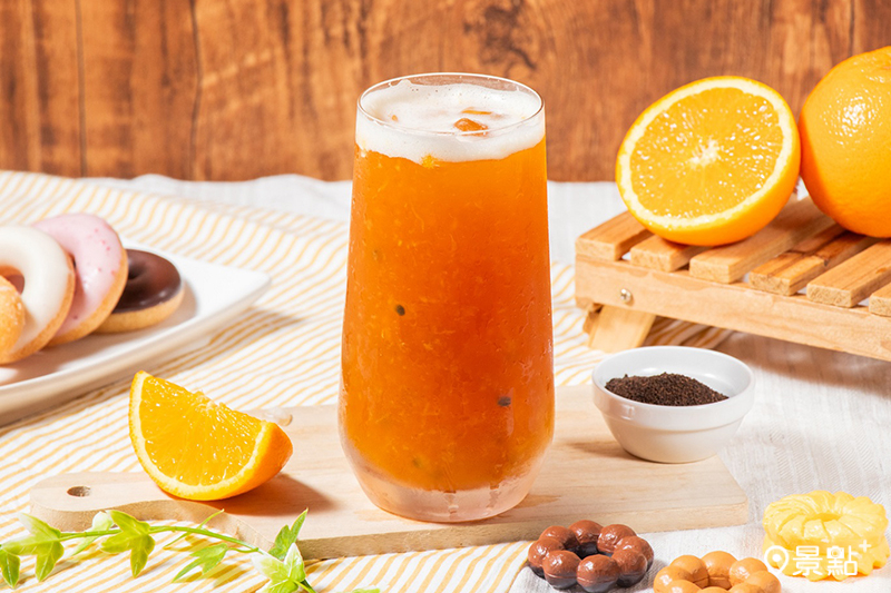 柳橙百香紅茶。（圖／Mister Donut）