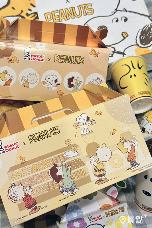 聯名甜甜圈紙盒。（圖／景點+ 張盈盈）