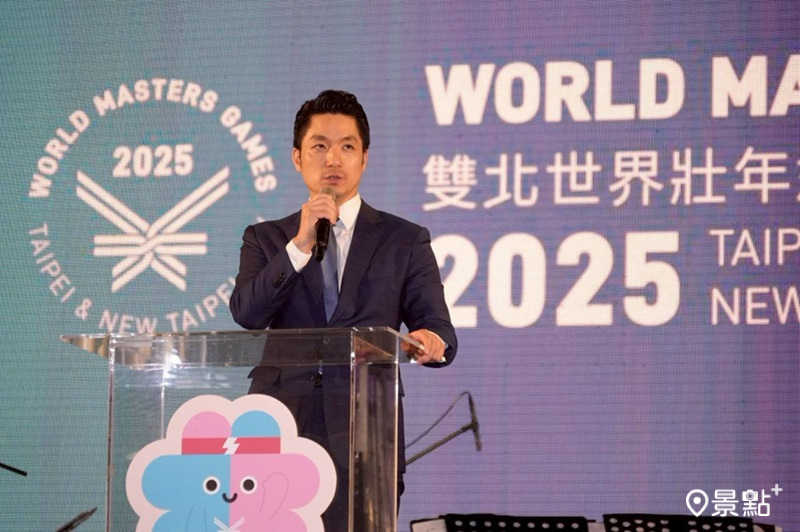 台北市長蔣萬安於5月16日歡迎晚會台北場上致詞。