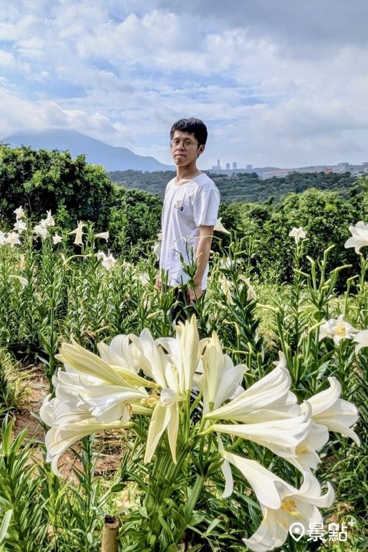 於2025年5月18日拍攝的淡水百合花園美景。（圖／siouteng0822）