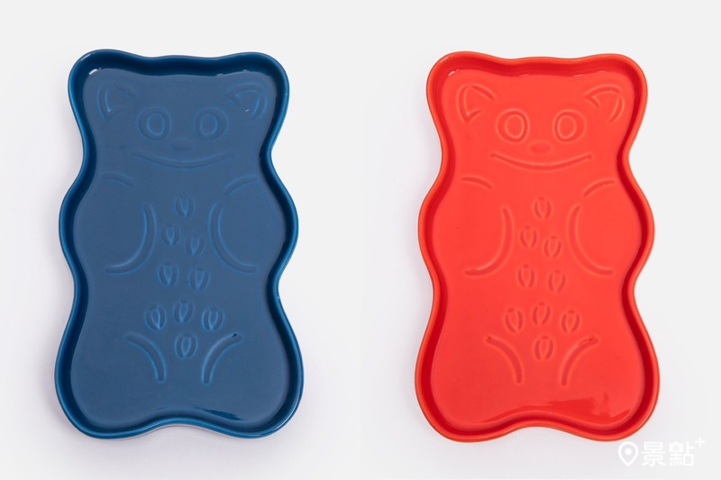 HARIBO經典紅藍打造的點心盤。