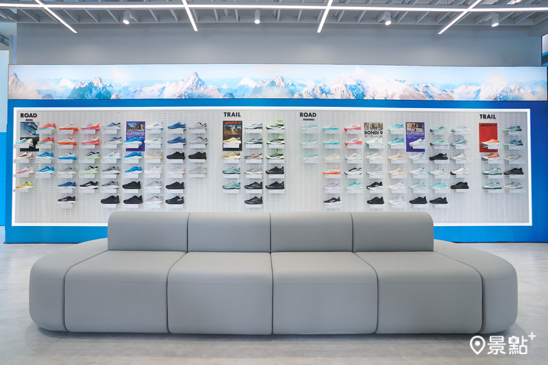「HOKA 遠東 Garden City門市」為全台最大且同步全球店裝。