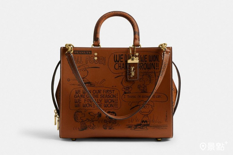 COACH X PEANUTS ROGUE 手袋。