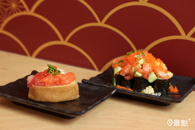 「海鮮稻荷」、「海寶卷」深受饕客喜愛，一份大滿足。