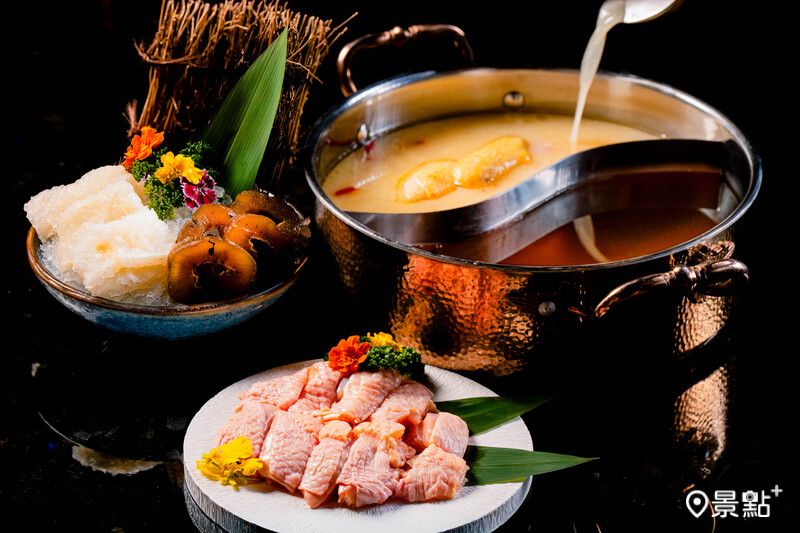 限定菜單中有美人雞湯鴛鴦鍋。