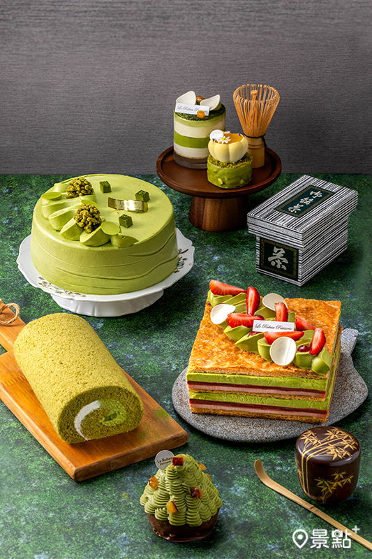 這次聯名以四款頂級抹茶演繹極致茶點。