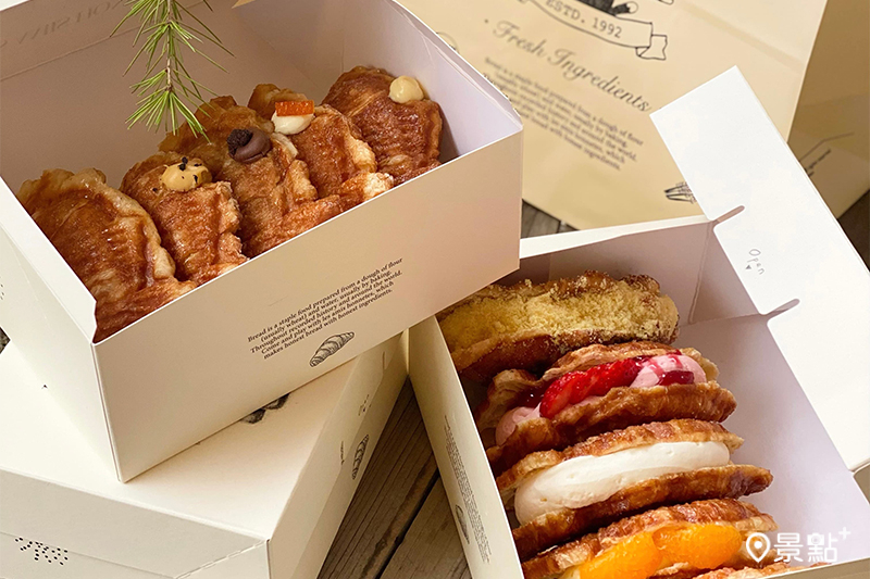 來台快閃的「可頌鯛魚燒」共有六種人氣口味。