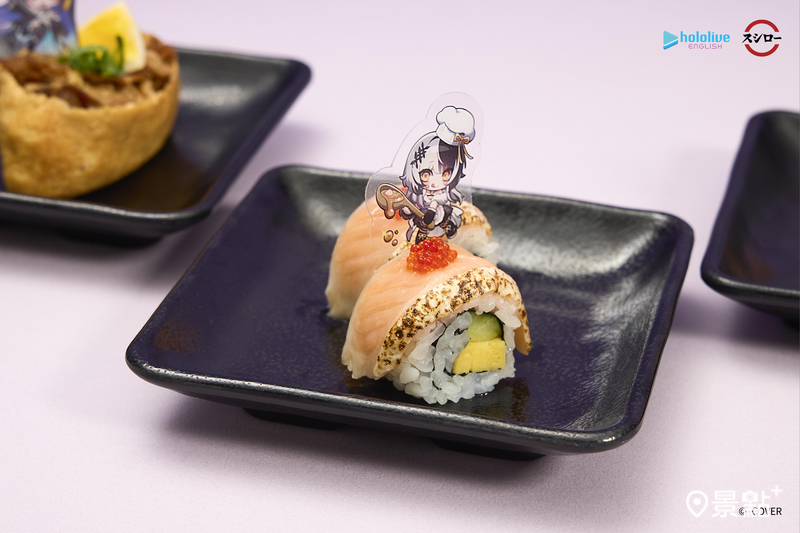 聯名餐點鮭魚玉子卷。