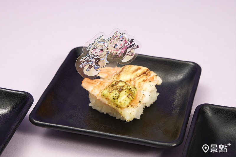 聯名餐點炙燒鮮蝦雙味。