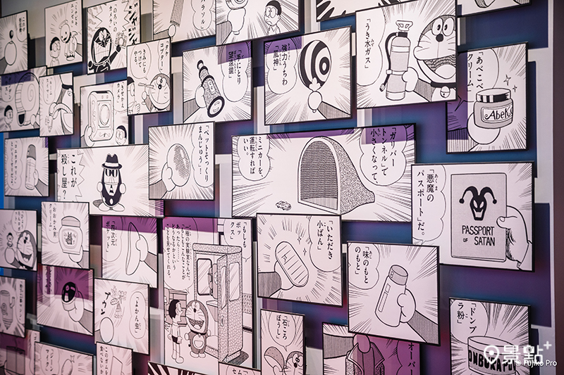 哆啦A夢經典漫畫頁面再重現。