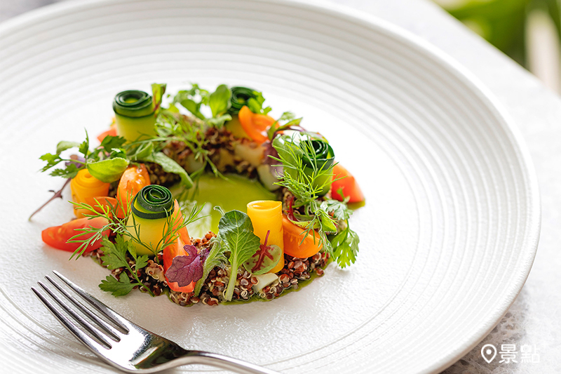 紅藜麥田園沙拉 420元。