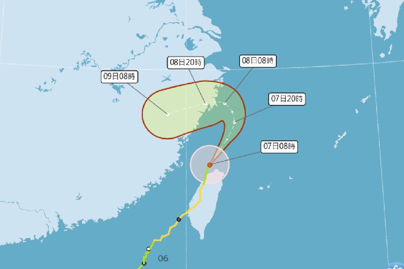 丹娜絲颱風嘉義登陸南台灣風強雨大強度！高鐵列車大搖晃卡在台南7日調整營運模式