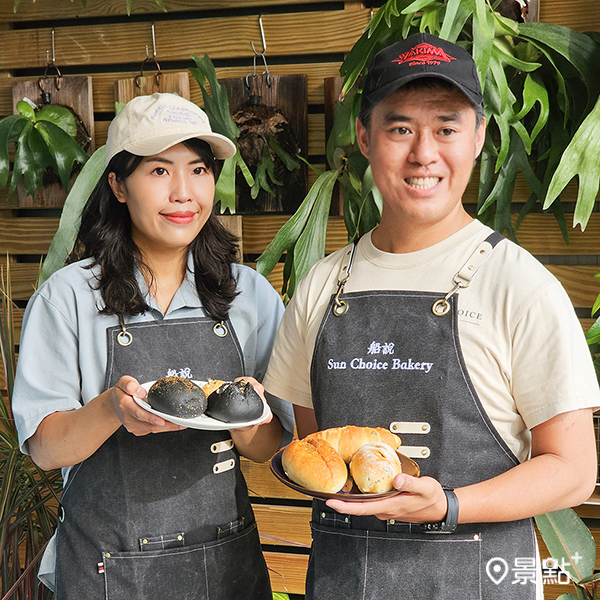 以藍色為主色調的「船說」，是由餐飲科系畢業的惠勤與丈夫共同經營。