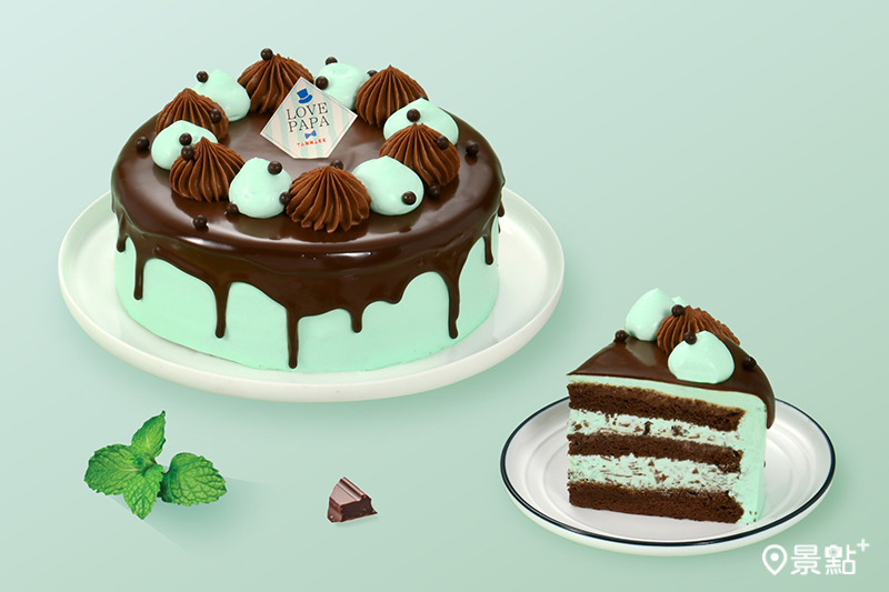 薄荷巧克力蛋糕。