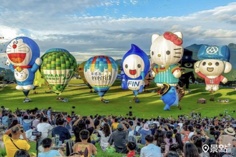 2025台灣國際熱氣球嘉年華即日起至8月21日展開，哆啦A夢熱氣球首度登場。（圖／molly888666）