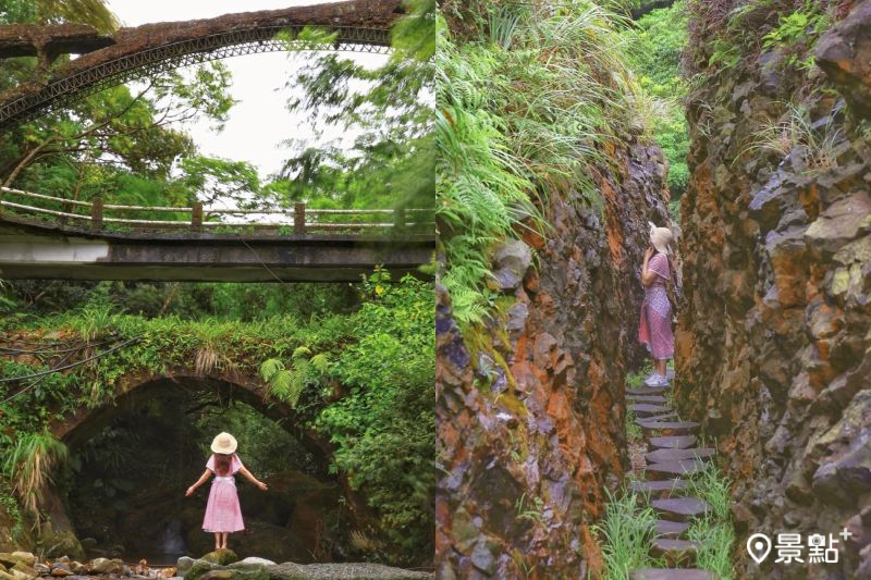 外九份溪圳橋三層橋及摸乳巷景色絕美,吸引人前往拍照打卡。(圖/yijiun_lee)