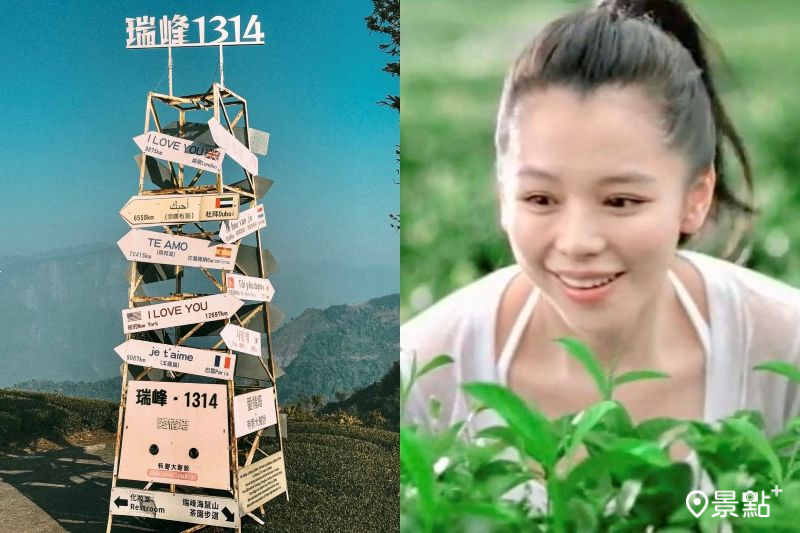 梅山瑞峰曾是徐若瑄廣告取景地，其中的1314觀景台愛情塔也是近期的人氣打卡點。（圖／ninihsuan.w、維他露御茶園）