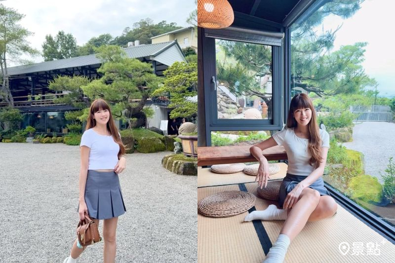 Project C3 cafe日式禪風庭園及榻榻米玻璃屋空間，吸引網友拍照打卡。（圖／yoyu0927）