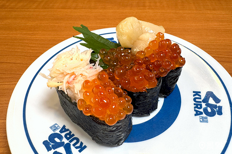 鮭魚卵贅澤軍艦組。