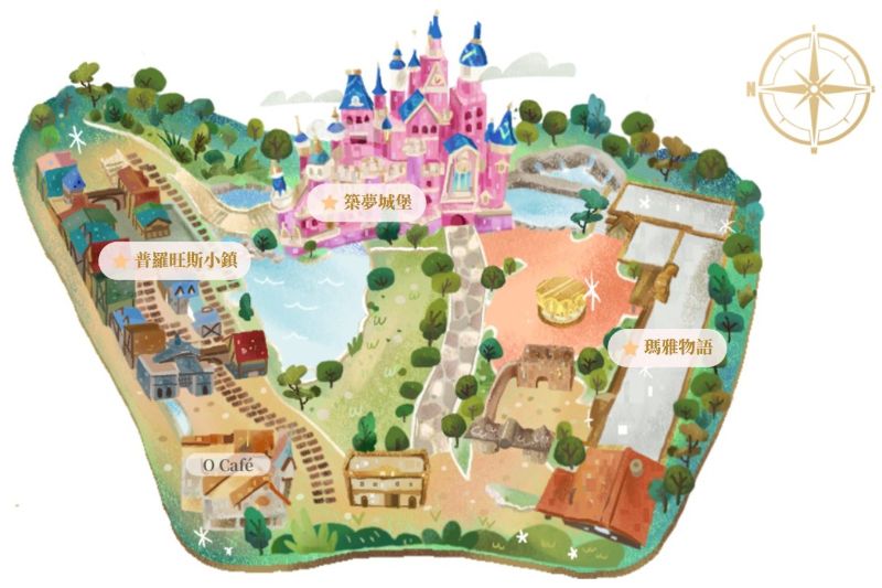 歐樂沃築夢城堡園區地圖。（圖／歐樂沃築夢城堡）