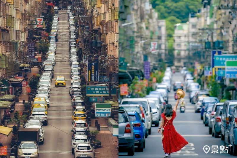 「基隆波浪街」擁有長達500公尺宛如海浪般的街景，吸引人前往拍攝風格美照。（圖／molly888666、vivian611027）