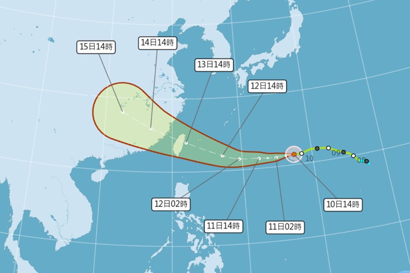 11號颱風楊柳持續增強加速恐成穿心颱！不排除發海陸警一週天氣概況先看