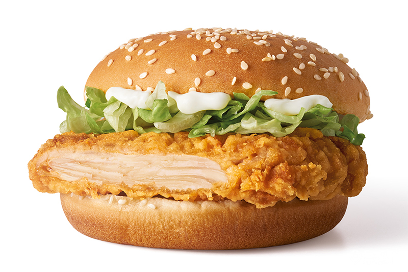 經典美食勁辣鷄腿堡。