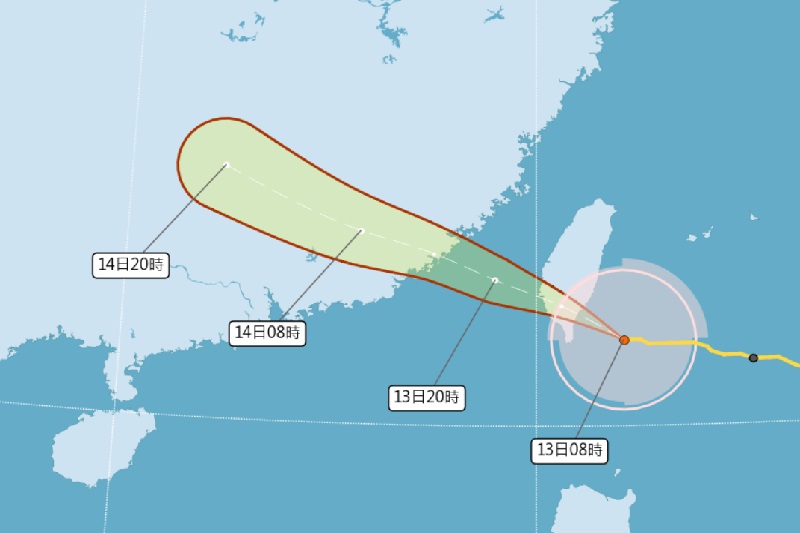 蘭嶼綠島17級風午後南部防強風豪雨！高溫強風警示齊發楊柳颱風正在通過台灣注意防颱