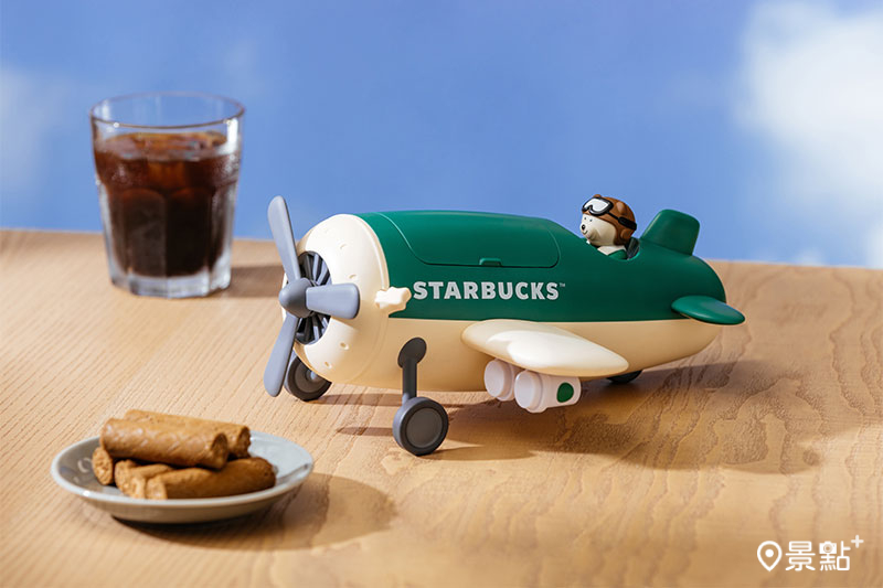 復古飛機咖啡捲心酥禮盒。