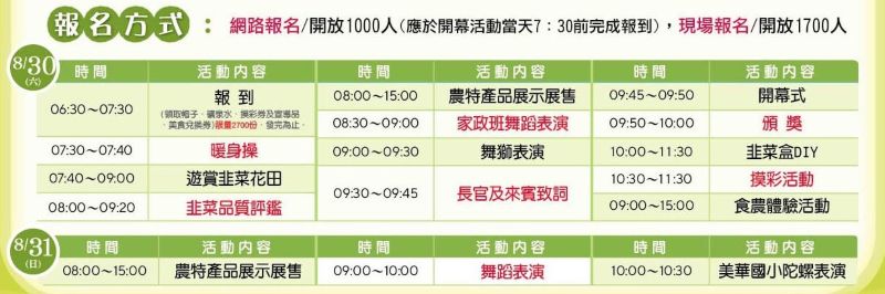 2025大溪韭菜花季活動內容。（圖／桃園市政府）