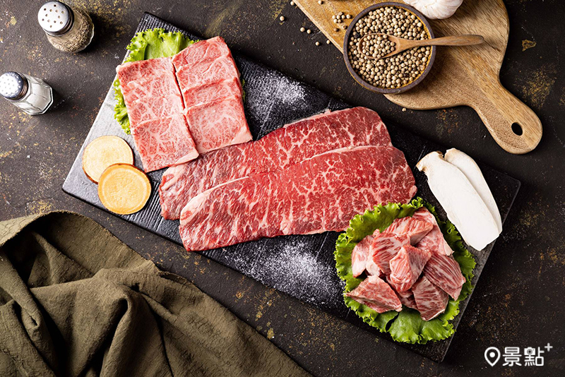世界三大和牛拼盤。（圖／姜滿堂，以下同）