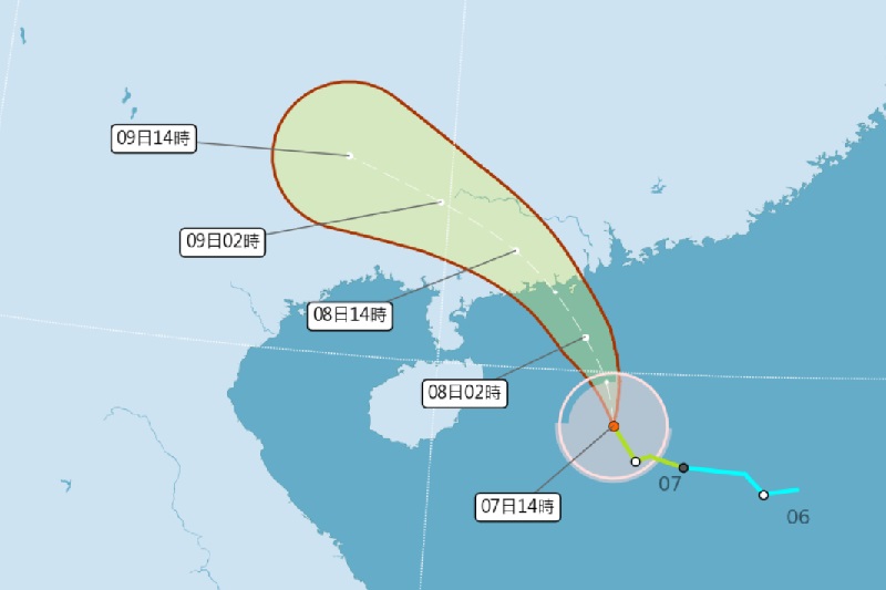 16號颱風塔巴生成！南方雲系北上豪雨即時大雷雨要注意一週天氣預報