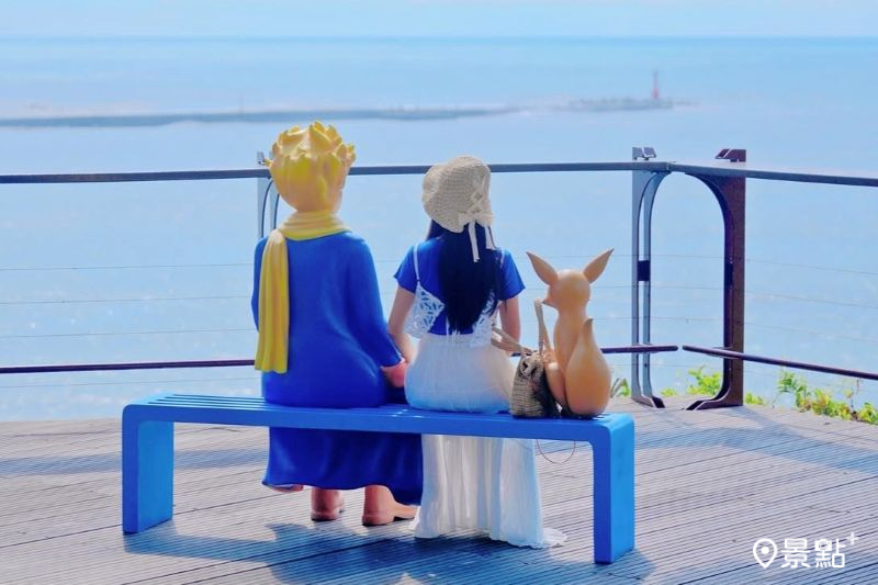 「小王子125週年特展」擁有小王子及滿版海景同框畫面，吸引人前往拍照打卡。（圖／tsotso_1206，以下同）