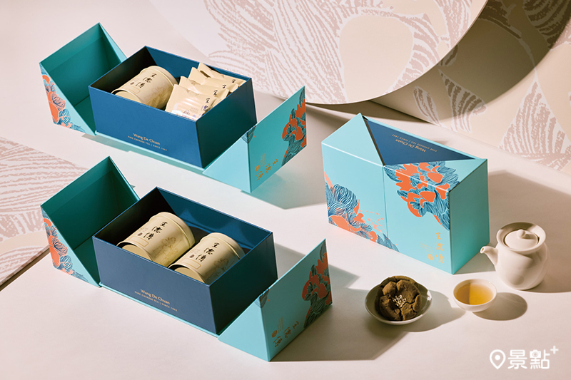 王德傳合茗茶葉茶食禮盒、合茗雙茶禮盒。