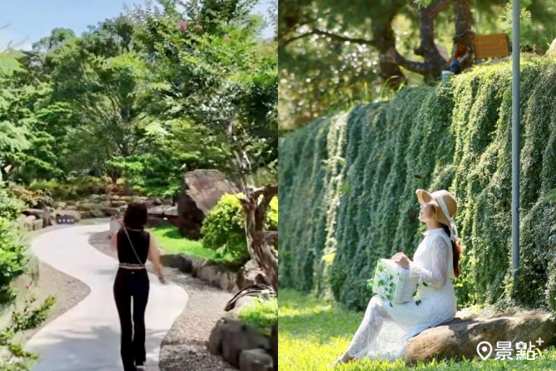 淡水新景點「晴花鹿苑」擁有日式庭園及植物系療癒空間，吸引網友前往打卡。（圖／晴花鹿苑、yijiun_lee）
