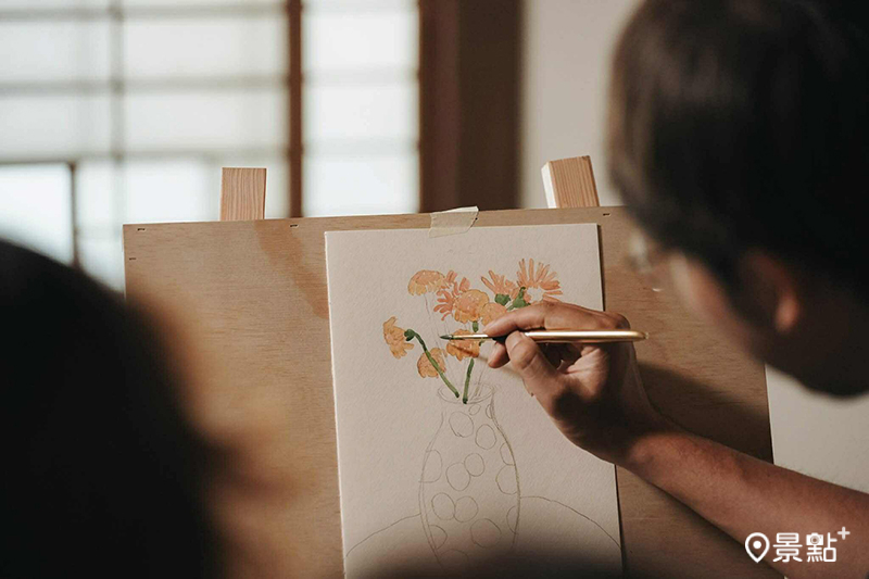 邀請藝術蝦從陳澄波寫生畫作出發，帶領觀眾進行速寫體驗。