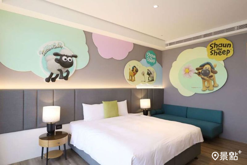 福爾摩沙遊艇酒店笑笑羊主題房「童心未泯」。（圖／台南市政府）