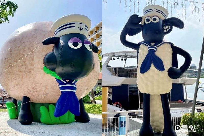 笑笑羊即日起至2026年6月底現身福爾摩沙遊艇酒店。（圖／台南市政府）