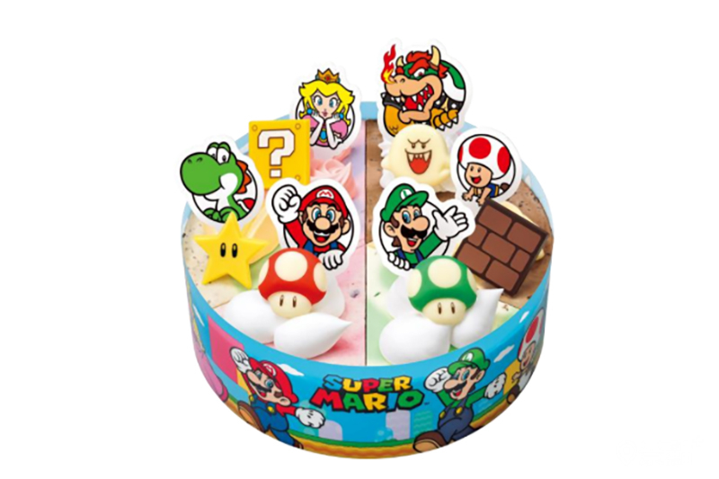 超級瑪利歐6色調色盤冰淇淋蛋糕。（圖／©Nintendo）