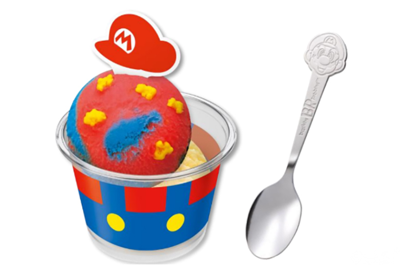 附贈瑪利歐造型湯匙特製小雙球組合。（圖／©Nintendo）